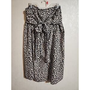 Shein Curvy Strapless Halter Dress Mini Plus size 4XL Black White Floral